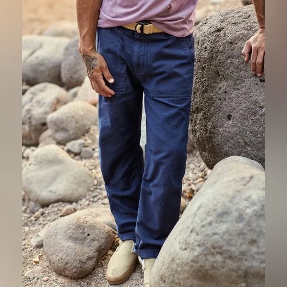 Outerknown mens navy the field pants - Picture 2 of 10